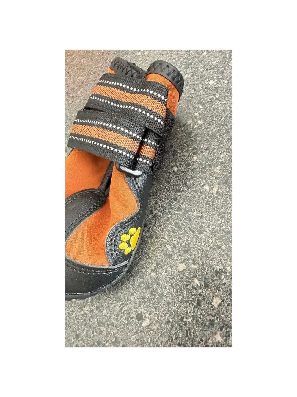 Acadia Trail Orange & Black All-Weather Dog Booties - Reflective lot 2
